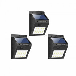Set 3 x lampa cu 20 LED - incarcare solara si senzor de miscare