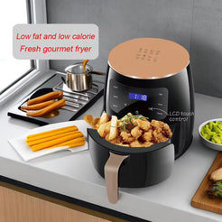 Friteuza Fara Ulei Cu Aer Cald Air Fryer, DIGITALA, 2400 W Functie De Coacere, Prajire, Programe Smart Chef Automate, Functie De Pastrare La Cald, Capacitate 6L, Negru