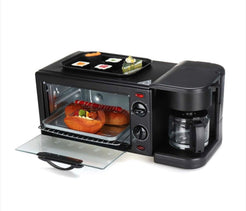 Mini Cuptor 3 în 1 pentru Mic Dejun – Cuptor, Plită și Cafetieră, 9L, 1090W