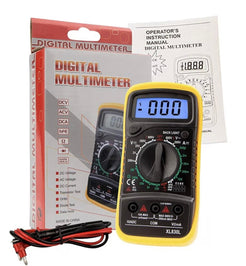 Multimetru Digital cu Funcții DC/AC, Test Diode și Tranzistori, Data Hold, LCD și Picior de Susținere