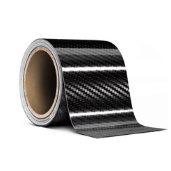 Folie de Protecție Auto cu Aspect Carbon, Negru – Dimensiune 7x3 cm