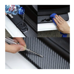 Folie de Protecție Auto cu Aspect Carbon, Negru – Dimensiune 7x3 cm