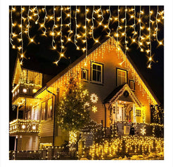 Ghirlandă Luminoasă Alb-Gold 500 LED-uri, 25 Metri – Decor Elegant și Festiv