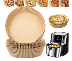 Set 150 Hârtie de copt unică folosință, 16x16x4.5 cm, compatibil Air Fryer, cuptor și microunde