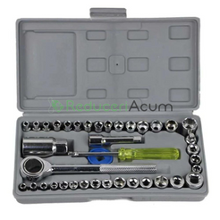 Trusa bormasina LEIHMANN, 2 acumulatori, 36V, 5Ah, incarcator si 30 accesorii, galben + Trusa 40 Piese Cadou
