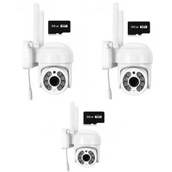 Set 3x Camera De Supraveghere Jortan Wifi, Rotatie 355 Grade, JT-8163QJ+ 3 Carduri 32GB