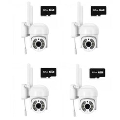 Set 4x Camera De Supraveghere Jortan Wifi, Rotatie 355 Grade, JT-8163QJ + 4 card 32GB