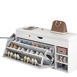 Dulap pentru pantofi tip bancheta, alb, 100 x 34 x 50 cm