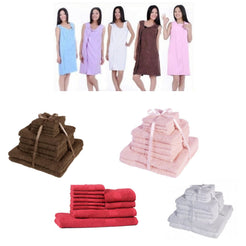 Prosop halat de baie + Set 10 prosoape bumbac pakistanez