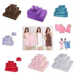 Prosop halat de baie + Set 10 prosoape bumbac pakistanez