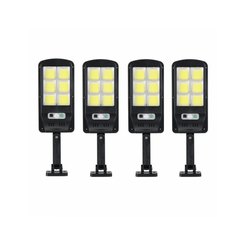 4 X Proiector solar 6 celule,120 LED-uri COB ,cu senzor de miscare, sistem prindere inclus