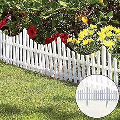 Set 6 garduri decorative din plastic, 60 x 32.5 cm, ALB