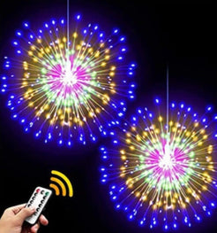 Instalatie solara 5 artificii, 500Led, 5 metri - multicolora