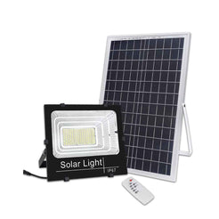 Proiector cu panou solar si telecomanda Jortan, rezistenta IP67, 150W