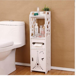 Dulap vertical pentru baie Turn Eiffel, 80 x 20 x 20 cm, Alb