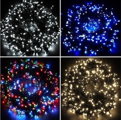 Instalatie solara pentru exterior IP44, 1000 led-uri, 100m, liniara, multicolora