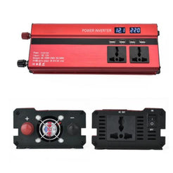Invertor Auto Solar , Display Dublu cu 4 Mufe USB, 2 Iesiri ,1600 W