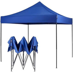 Pavilion Pliabil Stil Cort 3x3 m Cadru Metalic Rezistent Albastru/Rosu