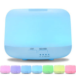 Aparat de aromaterapie, 300 ml, 7 culori, Telecomanda-ROTUND