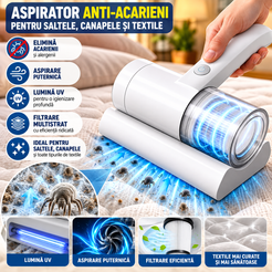 Aspirator Multifunctional Pentru Acarieni, Cu Sterilizare UV