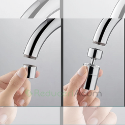 1+1  Gratuit Aerator robinet pivotant, Rotire 360°, Argintiu