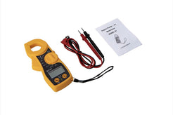 Multimetru Digital cu Clema – Voltmetru, Ampermetru, LCD, Negru-Galben