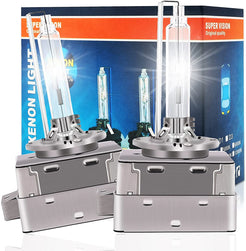 Set 2 Becuri Auto Xenon D3S 35W – Lumina Albă 6000K, Compatibile OSRAM / PHILIPS