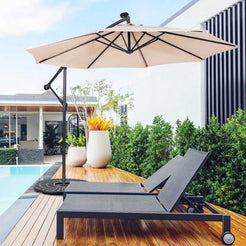 Umbrela de soare suspendata gradina 3M X 2.5M X 2.3M + suport gratuit