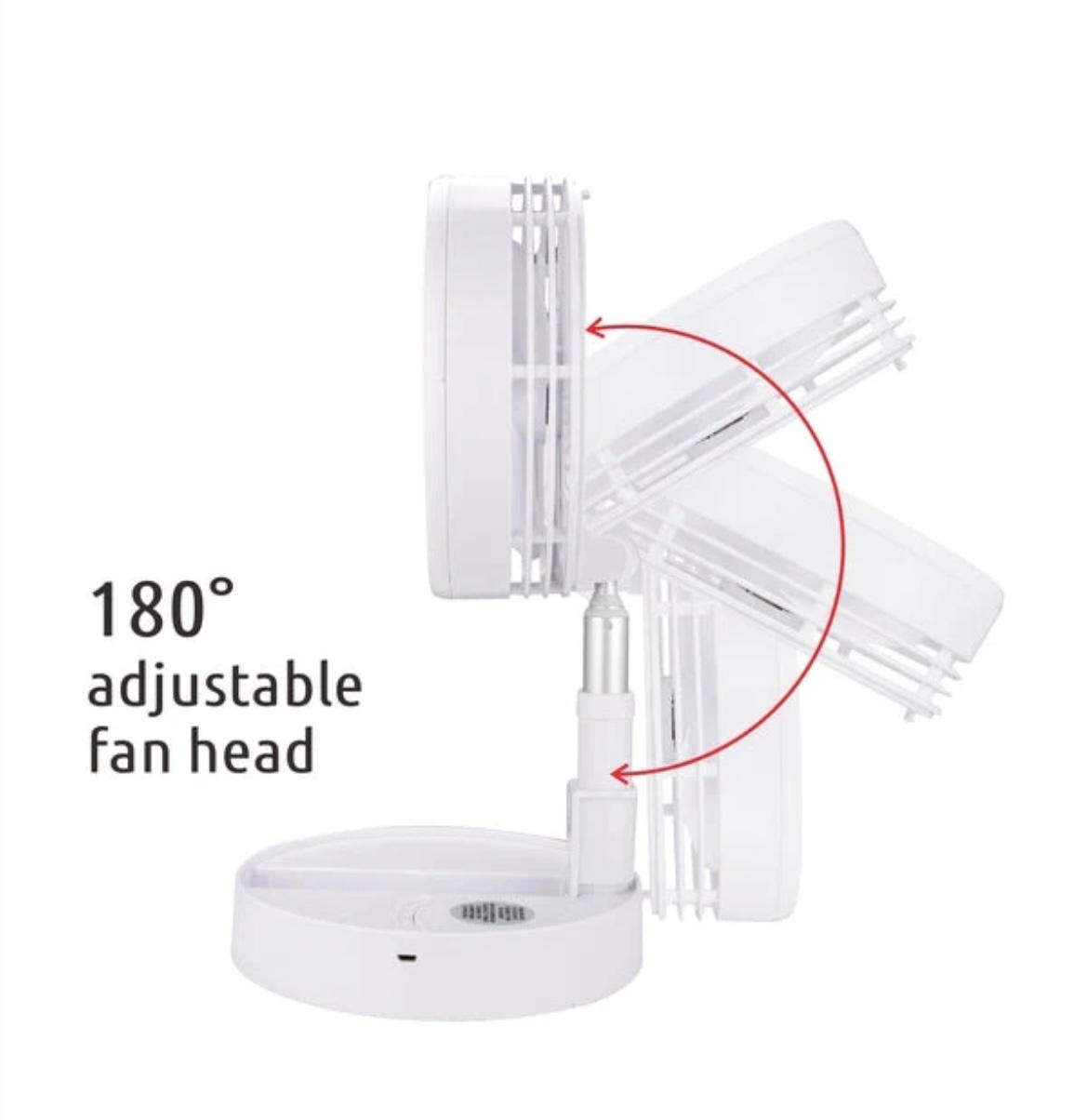 Ventilator portabil si telescopic cu acumulator si incarcare USB