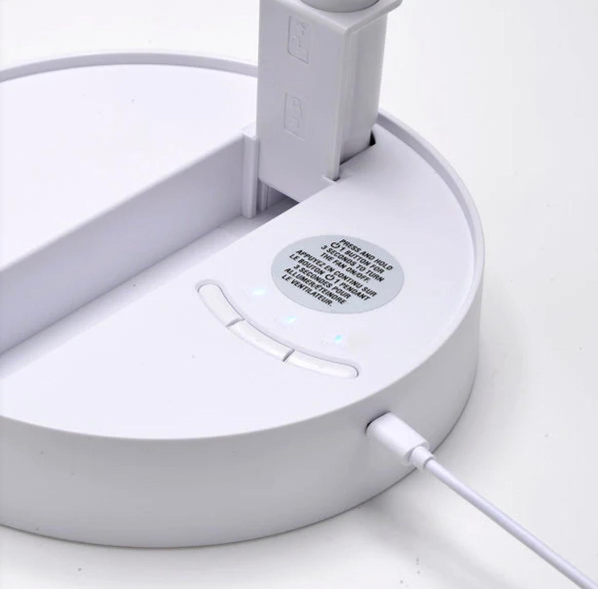 Ventilator portabil si telescopic cu acumulator si incarcare USB