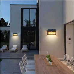 Lampa solară de perete cu 3 becuri LED, 3 moduri de funcționare, 38W, 600Lm, senzor de mișcare, IP65, negru