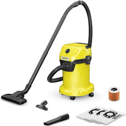 Aspirator Multifuncțional Karcher WD 3 Compact – 3 Funcții: Aspirare Umedă/Uscată și Suflare, 17L, 1000W, Furtun 2m