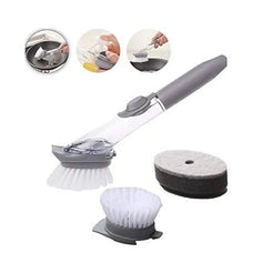 Perie de curatare vase de bucatarie/wok/chiuveta/baie/pantofi, plastic, peri de nailon, design ergonomic, 2 in 1