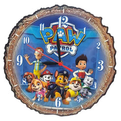 Ceas de Perete pe Baterii din Lemn Paw Patrol – 30 cm