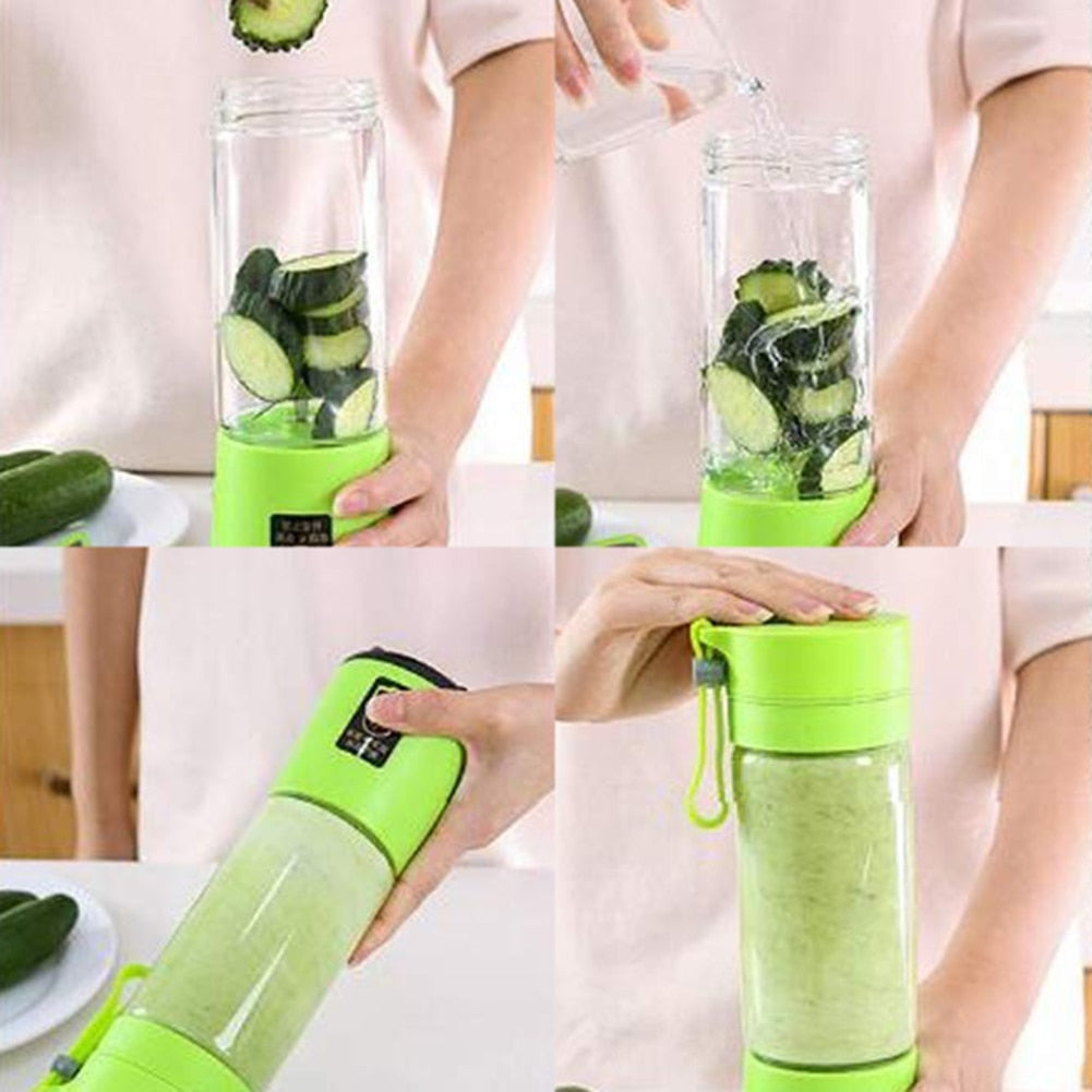 Mini Blender, Smoothie Maker, Portabil, Incarcare USB, Acumulator, 380ml