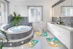 Set 3 covorase antiderapante de baie, Star Fish