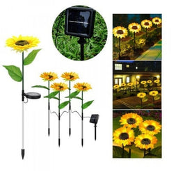 Set 2 x Lampa cu Incarcare Solara Model Floarea-Soarelui